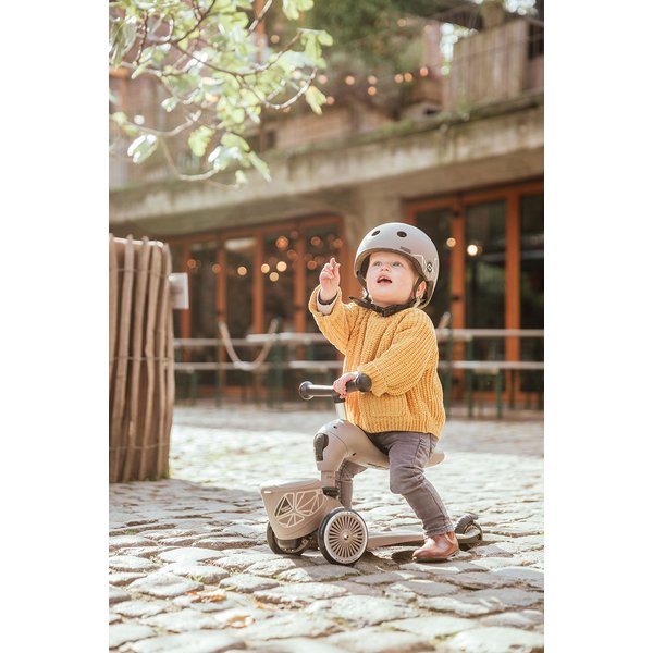 Jeździk, hulajnoga Highwaykick 1 z zamykanym schowkiem Scootnadride - brown