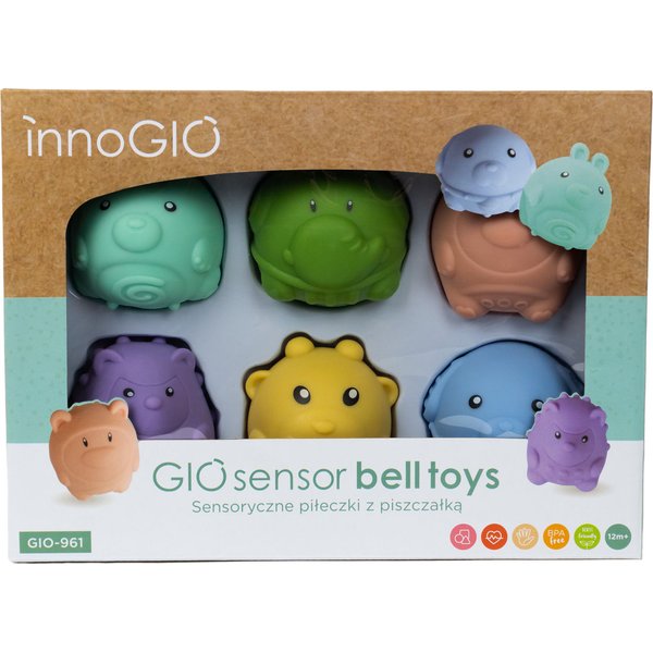 GIOsensor Sensoryczne piłeczki z piszczałką Innoggio - inne kształty