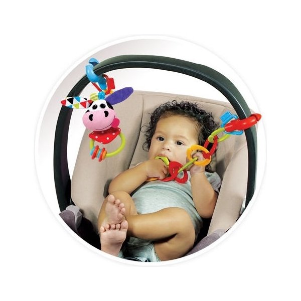 Grzechotka z klipsami Yookidoo - Krowa