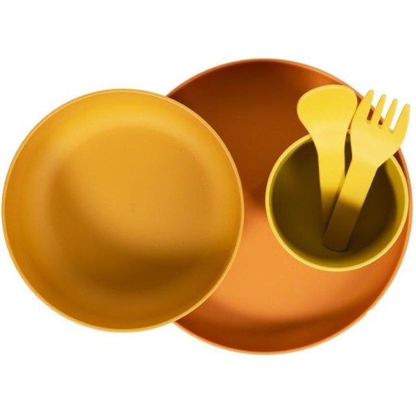 B-Zestaw naczyń 5 BIOplastik 5 el. Bo Jungle - ochre