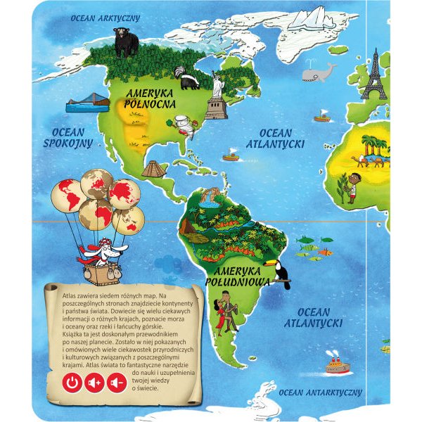 Książka Interaktywna Albi Atlas świata Nodikpl 5085