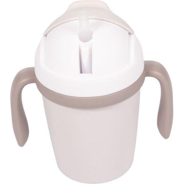 Kubek ze słomką BIOplastik Bo Jungle - grey