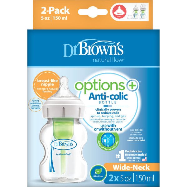 Butelka z szeroką szyjką Options+ 150ml 0m+ 2szt. Dr Brown's