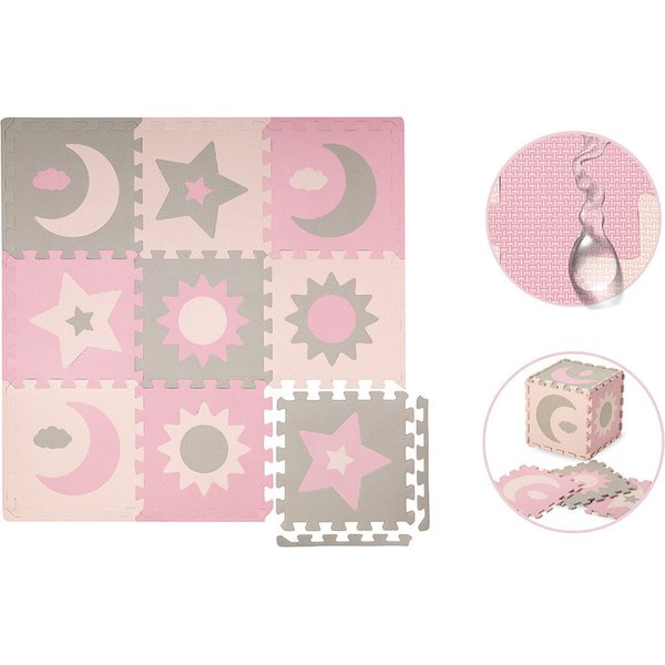 Mata, puzzle piankowe Nebe Momi - różowy