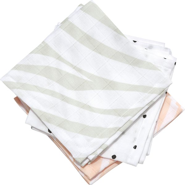 Chusteczki muślinowe bawełniane 7szt. Motherhood - zebra łososiowa