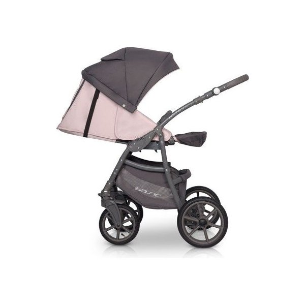 Wózek dziecięcy 2w1 z funkcją bujania Basic Pastel Riko - Pink