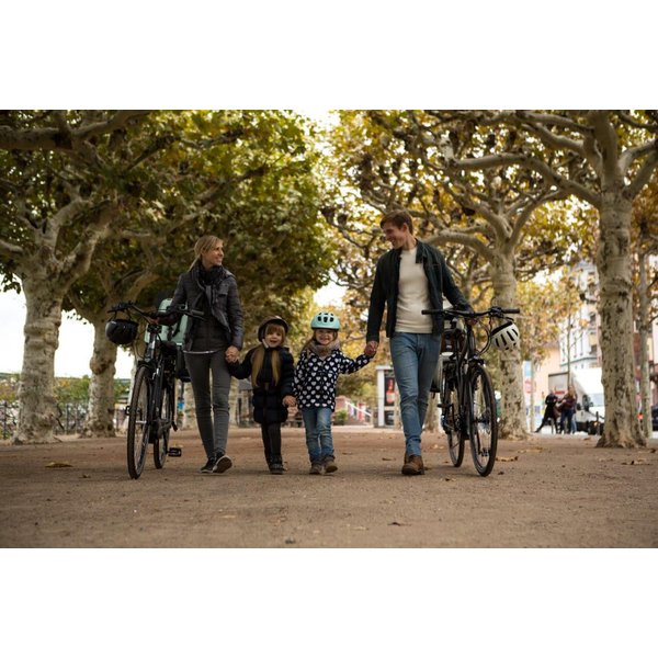 Fotelik rowerowy Go do ramy + kask Bobike - Marshmallow Mint