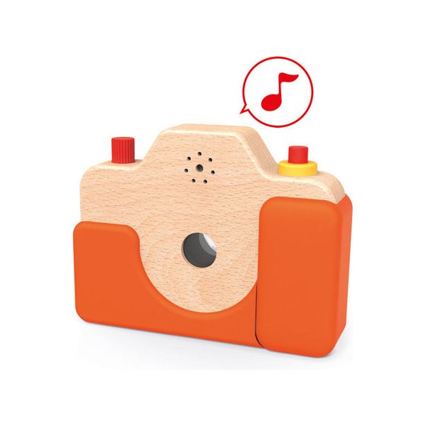 Drewniany aparat fotograficzny z dźwiękami Janod