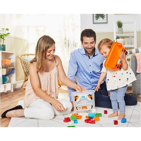 Pojemnik z klockami 25 el. Mega Bloks - tygrys