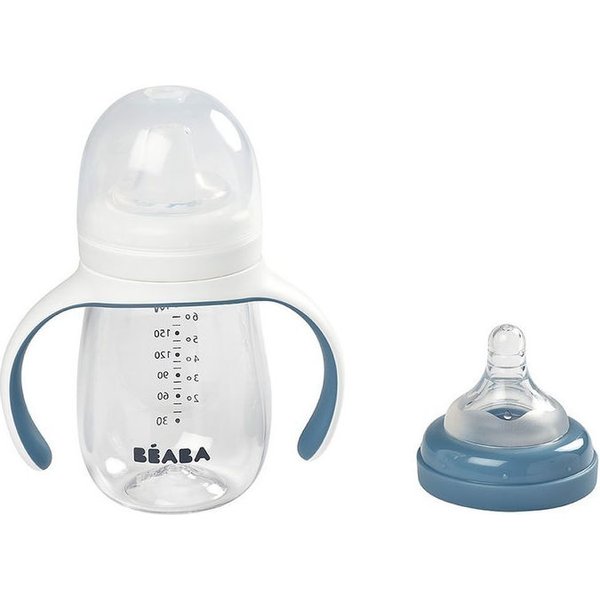 Butelka treningowa 2w1 tritanowa 210 ml Beaba - windy blue