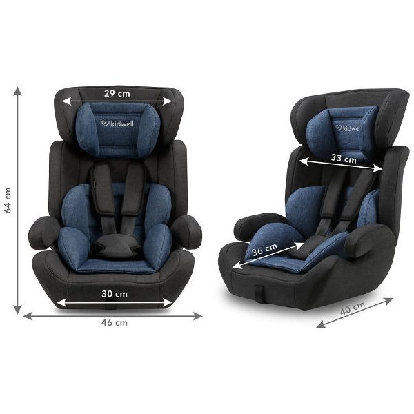 Fotelik samochodowy Mavi 9-36kg Kidwell - granatowy