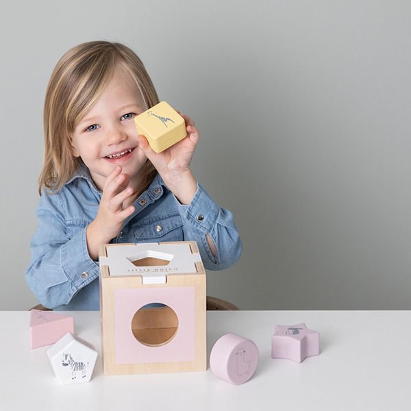 Sorter kształtów Zoo Little Dutch - różowy