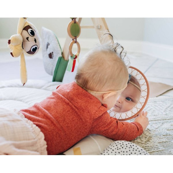 Gimnastyka mata dla bobasa z drewnianym stojakiem Boho Chic Tiny Love