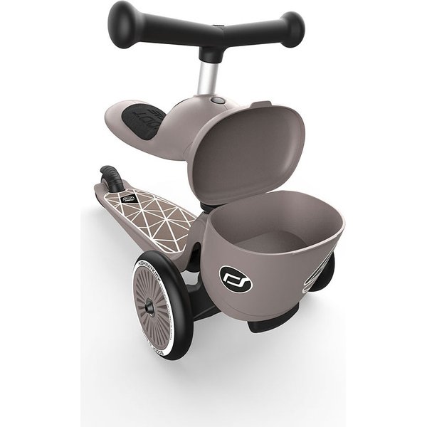 Jeździk, hulajnoga Highwaykick 1 z zamykanym schowkiem Scootnadride - brown