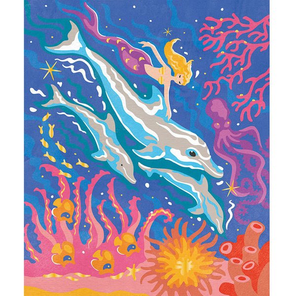 Zestaw kreatywny Malowanie po numerach 2 obrazy Janod - Delfiny