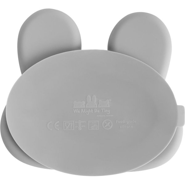 Silikonowy talerzyk z przyssawką królik We Might Be Tiny - szary