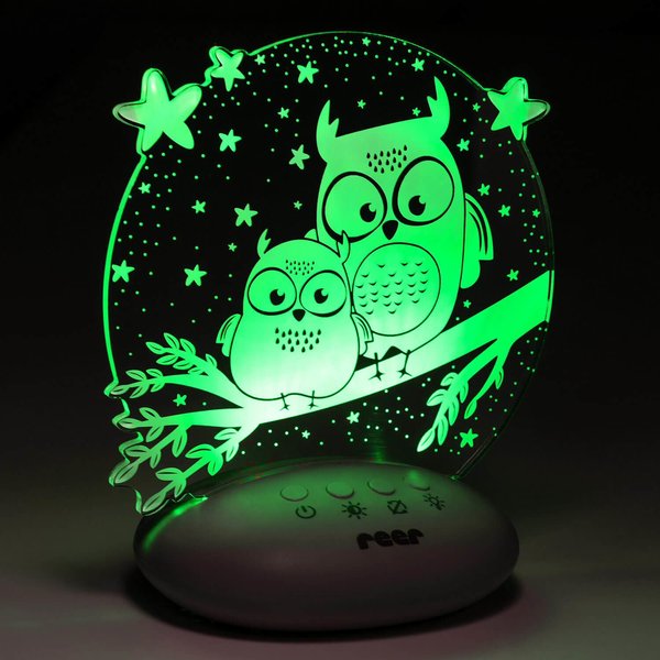 Lampka nocna LED na baterie 7 kolorów timer Reer - sowa