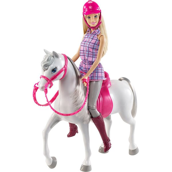 Lalka Barbie i koń Mattel