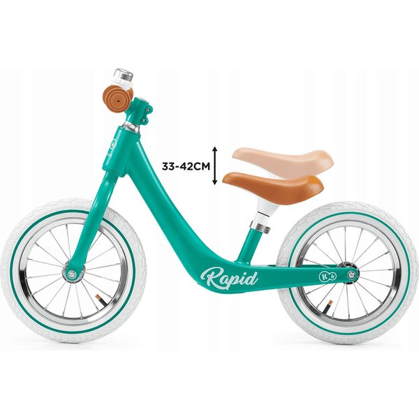 Rowerek biegowy z dzwonkiem Rapid Kinderkraft - miętowy