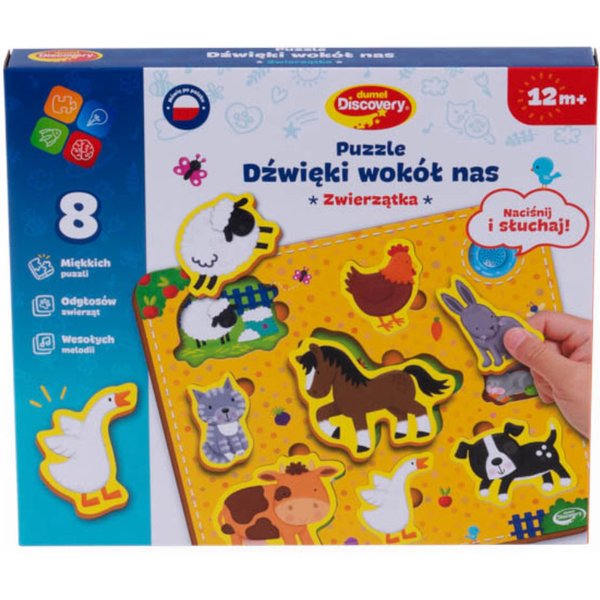 Puzzle Dźwięki wokół nas zwierzęta Dumel Discovery
