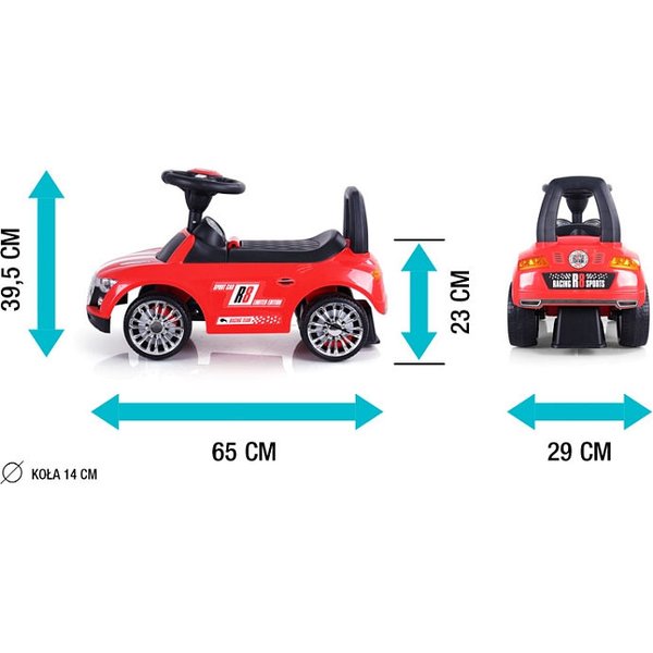 Pojazd jeździk Racer Milly Mally - czerwony
