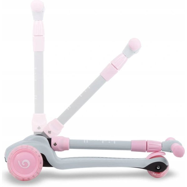 Hulajnoga 3-kołowa świecące koła Jax Kidwell - Gray/Pink