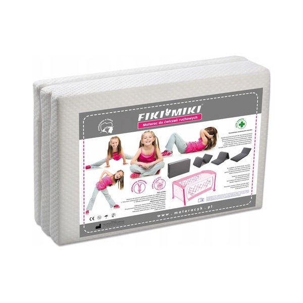 Materac do ćwiczeń ruchowych MRR1 120x60cm Fiki Miki - biały