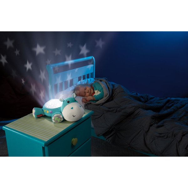 Uspokajacz Hipcio z projektorem Fisher Price - niebieski