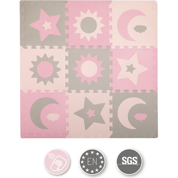 Mata, puzzle piankowe Nebe Momi - różowy