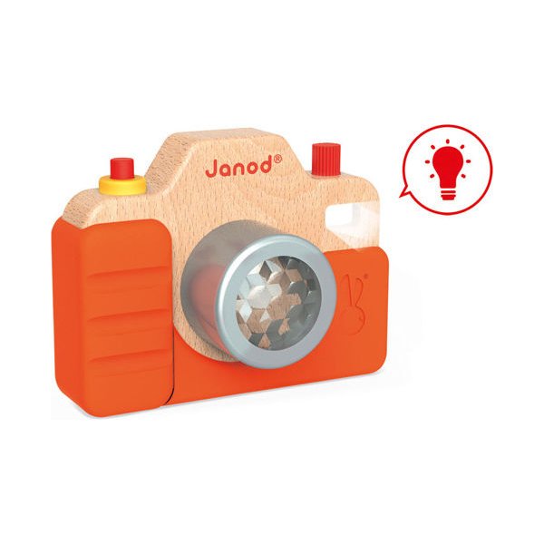 Drewniany aparat fotograficzny z dźwiękami Janod