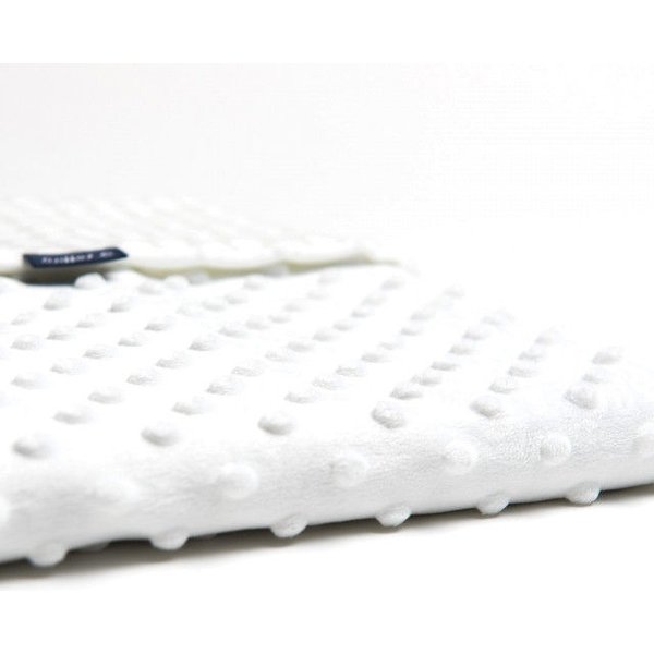 Kocyk bawełniany z minky 75x100cm Zaffiro - Bialy Grochy