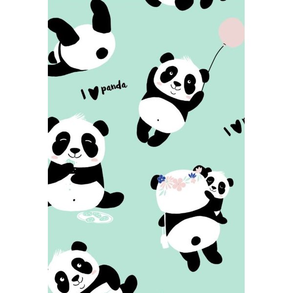 Bawełniana opaska dla średniaka Ilovepanda by Marta Żmuda-Trzebiatowska La Millou - Mint