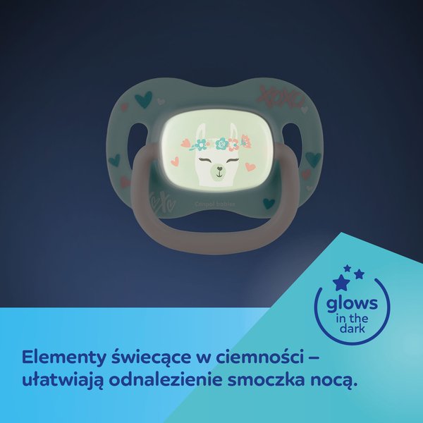 Smoczek silikonowy symetryczny Exotic 0-6m Canpol Babies - leniwiec