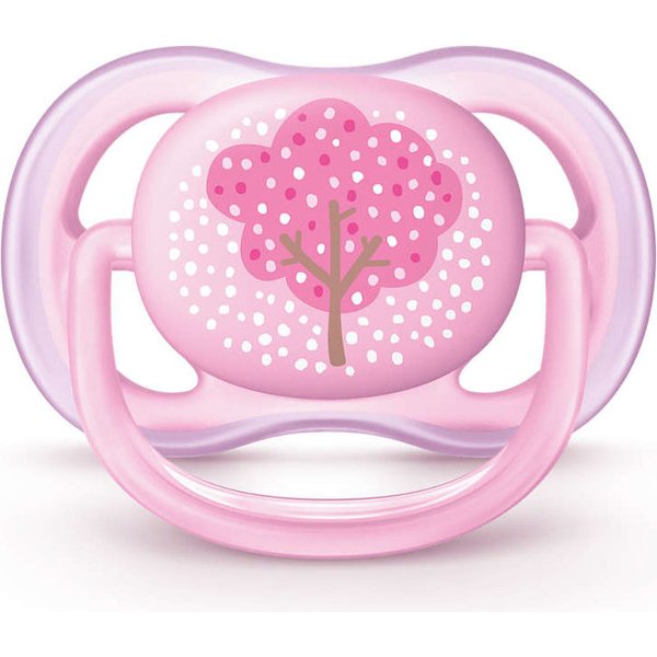 Smoczek Ultra Air 0-6m 2 szt. Avent - girl deco