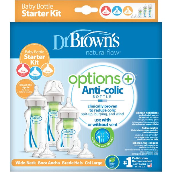 Mały zestaw startowy szeroka szyjka options+ Dr Brown's