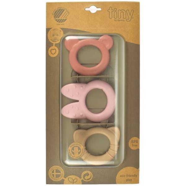 Gryzaki zestaw 3 szt. Bio Tiny Dantoy - różowy