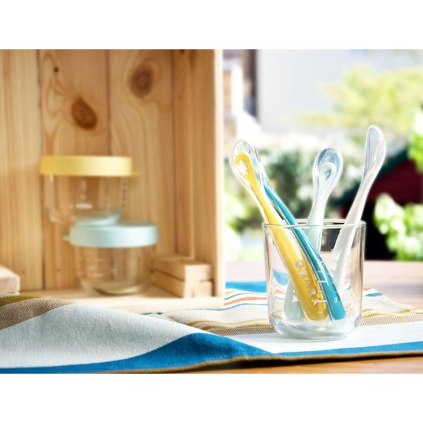 Pojemnik słoiczek szklany z hermetycznym zamknięciem 250 ml Beaba - dark blue