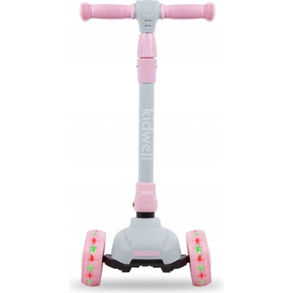 Hulajnoga 3-kołowa świecące koła Jax Kidwell - Gray/Pink