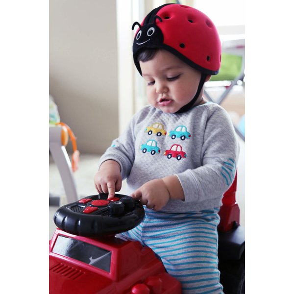 Kask ochronny do nauki chodzenia 7-24m Safehead - sowa różowy