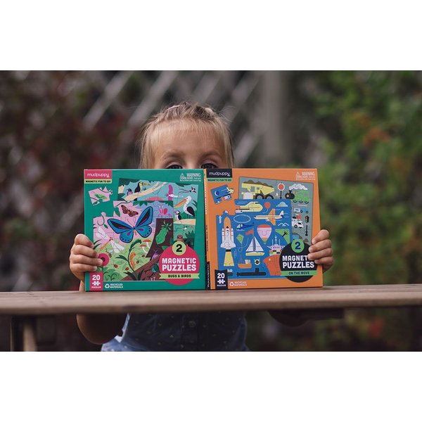 Puzzle magnetyczne 2w1 20el. 4+ Mudpuppy - środki transportu