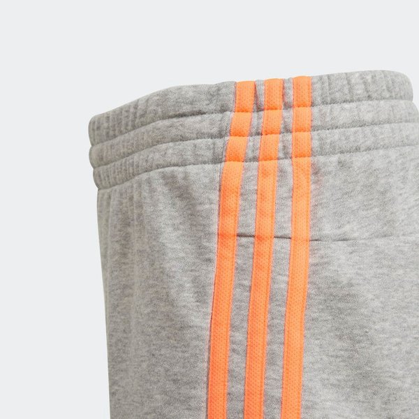 Spodenki dziewczęce Essentials 3-Stripes Adidas - medium grey heather/signal coral