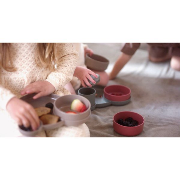 Zestaw obiadowy Tiny Dinnertime BioBased Dantoy - Mokka