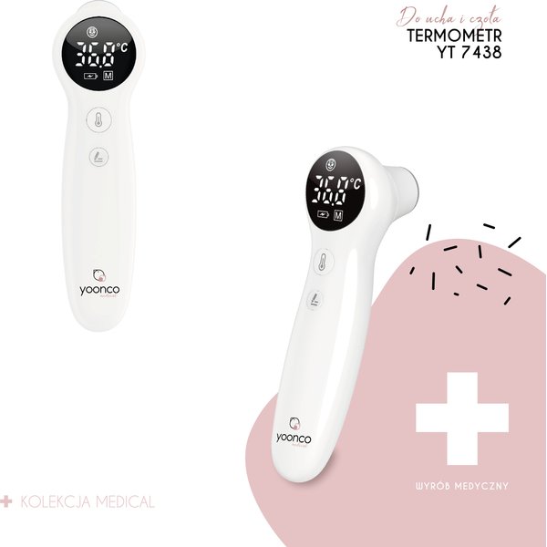 Termometr elektroniczny do ucha i czoła YT7438 Yoonco