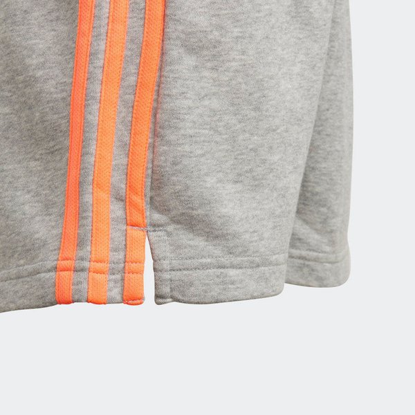 Spodenki dziewczęce Essentials 3-Stripes Adidas - medium grey heather/signal coral