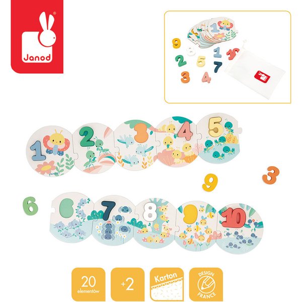 Puzzle Uczę się liczyć Pure 2+ Janod