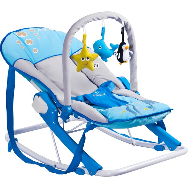 Leżaczek bujaczek Aqua Caretero - niebieski