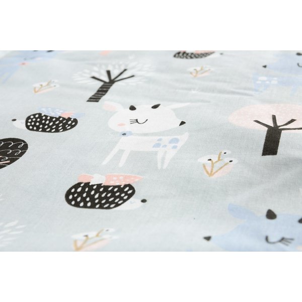 Komplet do łóżeczka z pluszem karo Sensillo - jelonki