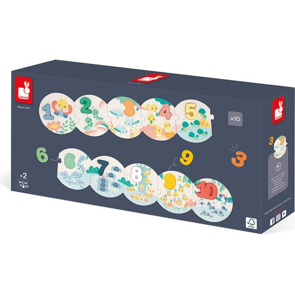 Puzzle Uczę się liczyć Pure 2+ Janod