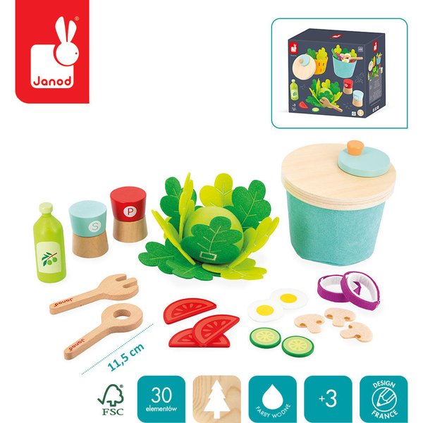 Filcowy zestaw do przyrządzania sałatki Janod