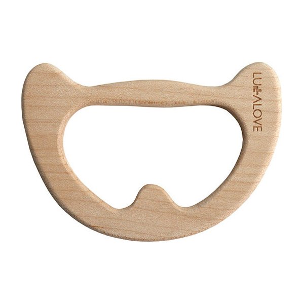 SupeRRO Śliniak z drewnianym gryzakiem Baby Eco Lullalove - blue